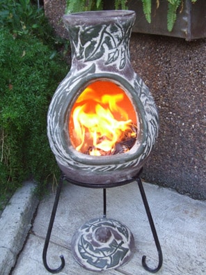 Four Elements Clay Chiminea Earth Small