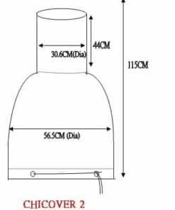Insulated Extra Large Chiminea Cover dimensions