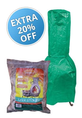 Large Clay Chiminea Essentials Accessory Bundle