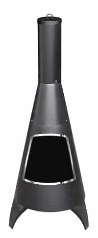 Cono Large Contemporary Chiminea With Stainless Steel Rim ...
