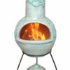 Rosas Mexican Chiminea - Pastel Duck Egg (Large)