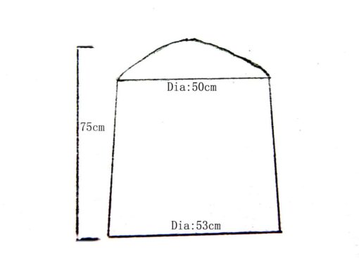 Insulated Ellipse Chiminea Cover Extra Large Dimensions