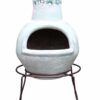 Double edged stand with chiminea