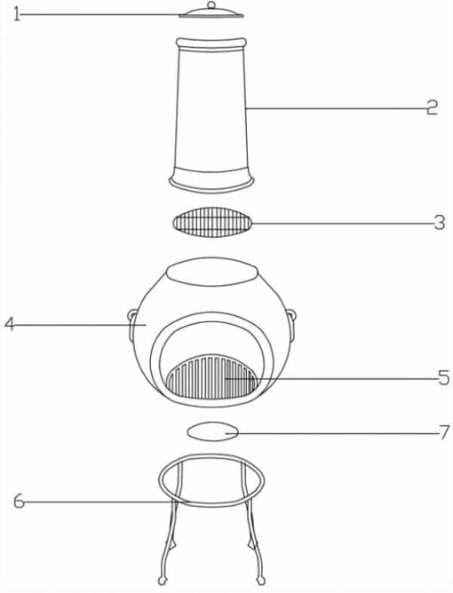 Helios Cast Iron Chiminea - Assembly Guide