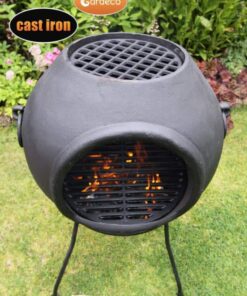 Helios Cast Iron Chiminea - top view without funnel
