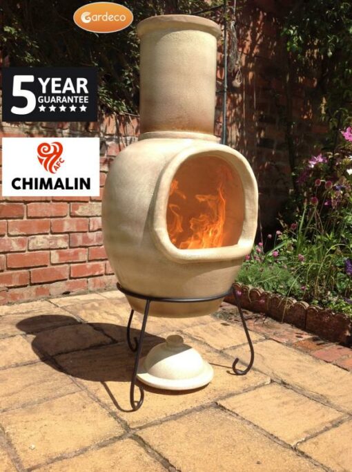 Asteria Chimalin AFC Chiminea - Glazed Mottled Light Brown (Extra Large)