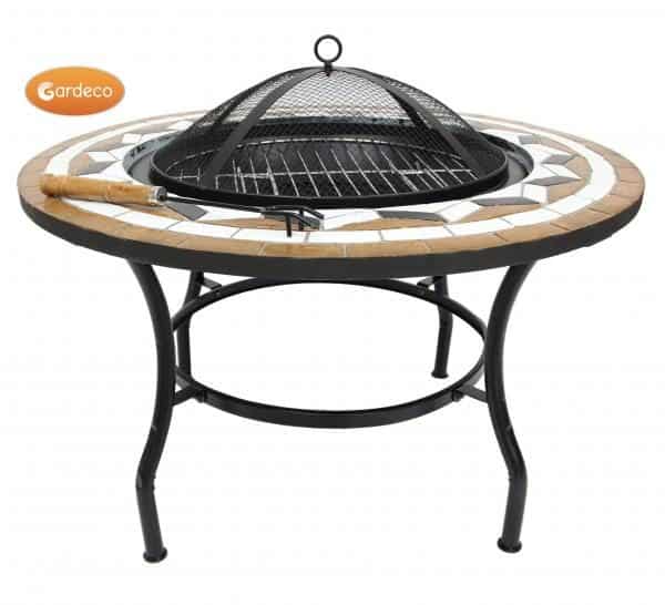 Calenta Steel Fire Bowl Table with spark guard