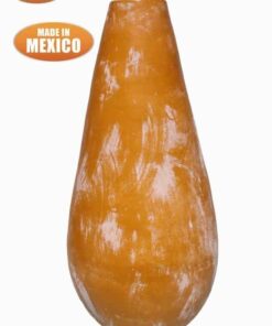 Gota Mexican Art Chiminea in Oxidised Yellow (Large) - Rear view