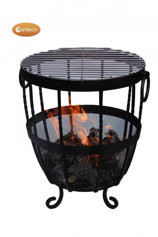 Brazier Fire Pit with fire