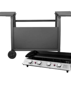 Callow 4 Burner Gas Griddle and Plancha with Stand and Side Tables