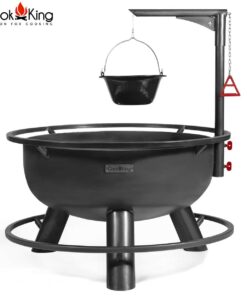 Cook King Bandito 80cm Fire Bowl with Adjustable Grill Plate