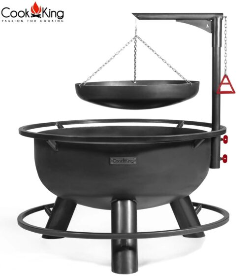 Cook King Bandito 80cm Fire Bowl with Adjustable Grill Plate