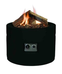 Happy Cocoon Round Fire Pit in Black