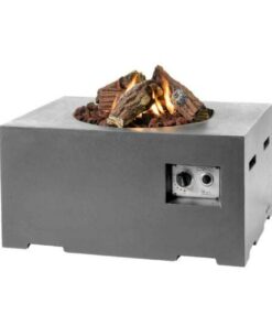Happy Cocoon Rectangular Fire Pit in Grey