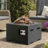 Happy Cocoon Small Square Fire Pit in Grey