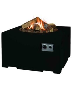 Happy Cocoon Small Square Fire Pit in Black