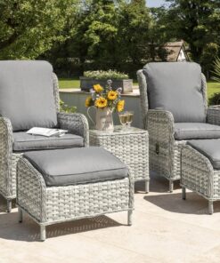 Norfolk Leisure Wroxham Garden Reclining Chair And Side Table Set