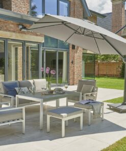 Norfolk Leisure Titchwell Garden Lounge Set White With Standard Table