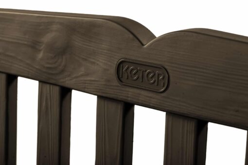 Keter Iceni 265L Wood Look Storage Bench in Brown