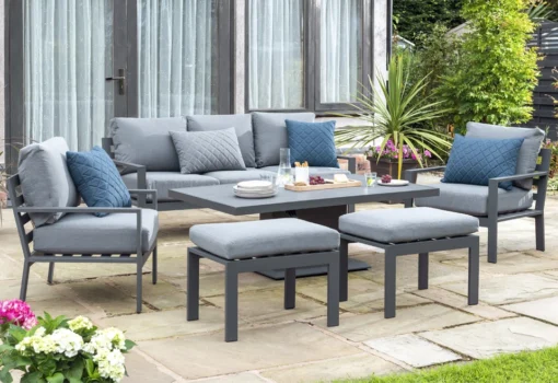Norfolk Leisure Titchwell Lounge Set with Gas Adjustable Table