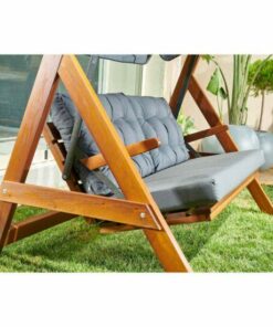 Norfolk Leisure Sandringham Swing 2000 Garden Chair With Canopy in Grey