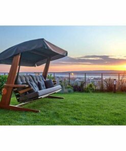 Norfolk Leisure Amner Swing 2600 Garden Chair With Canopy in Grey