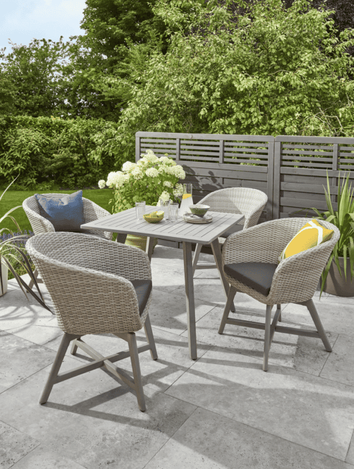 Norfolk Leisure Chedworth Outdoor Dining Set in Grey