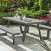 Norfolk Leisure Wembley Picnic Table in Anthracite with Grey Top