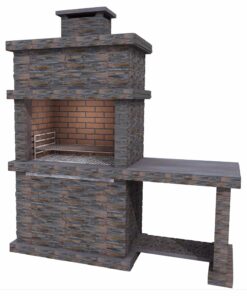 Londres Modern Masonry BBQ and Side table in Dark slate
