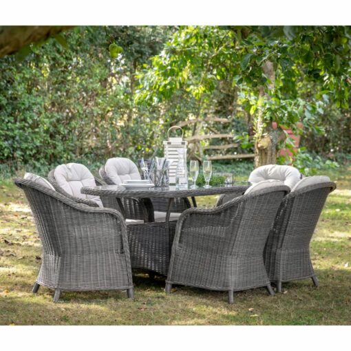 Fior 6 Seater Dining Set in Grey