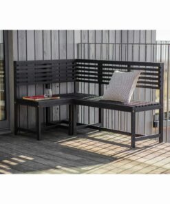 Volos Balcony Modular Bench in Charcoal