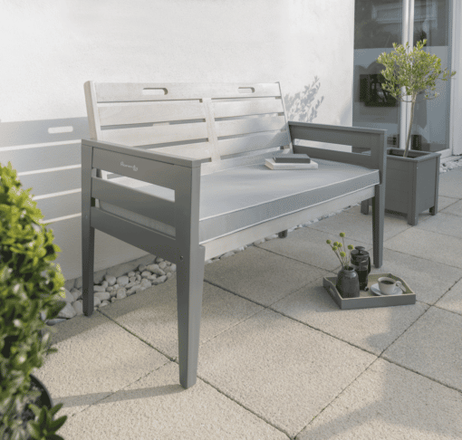 Florenity Grigio 2 Seater Bench in Grey