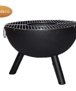 CASA black steel fire bowl 70 cm inc quality BBQ grill