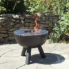 CASA black steel fire bowl 50 cm inc BBQ grill