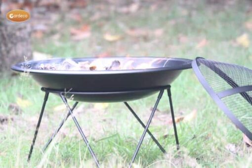 Quasar fire pit with easy to assemble stand