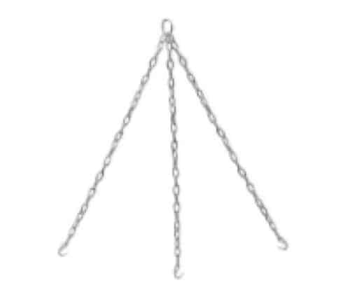 Galvanised steel cooking chains for cooking accessories on tripod, 3 x 50cm